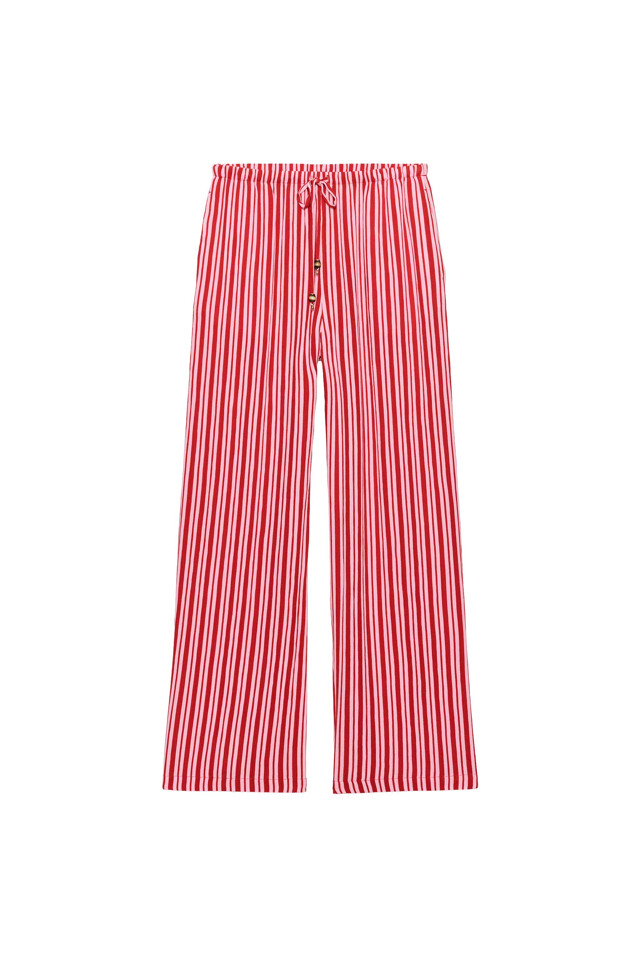 STRIPED WIDE LEG PANTS
